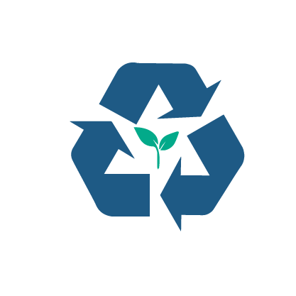 Icon image of plant and recycling symbol